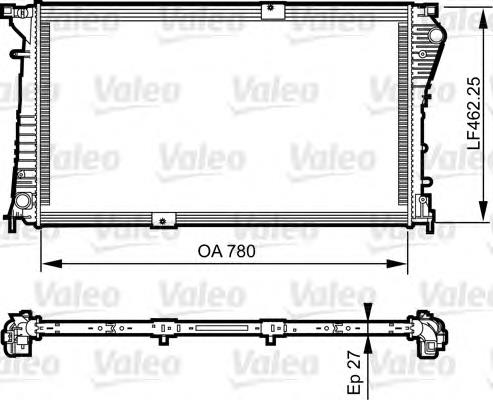 734931 VALEO radiador de esfriamento de motor