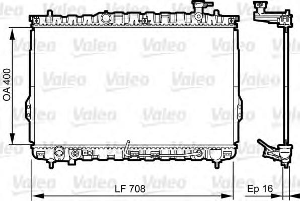 734909 VALEO radiador de esfriamento de motor