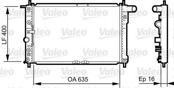 734249 VALEO radiador de esfriamento de motor