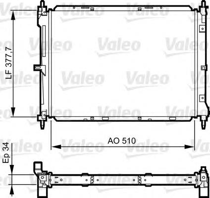 734437 VALEO radiador de esfriamento de motor