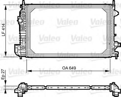 Radiador de esfriamento de motor 58435 NRF