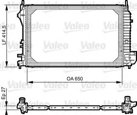 735083 VALEO radiador de esfriamento de motor