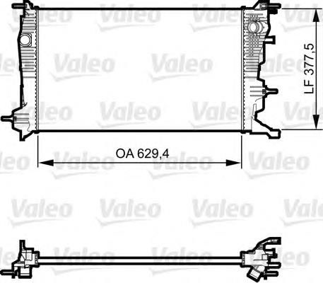 735607 VALEO radiador de esfriamento de motor