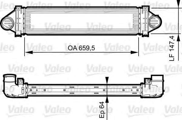 LR000926 Land Rover radiador de intercooler