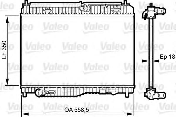 735378 VALEO radiador de esfriamento de motor