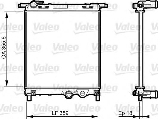 735469 VALEO radiador de esfriamento de motor