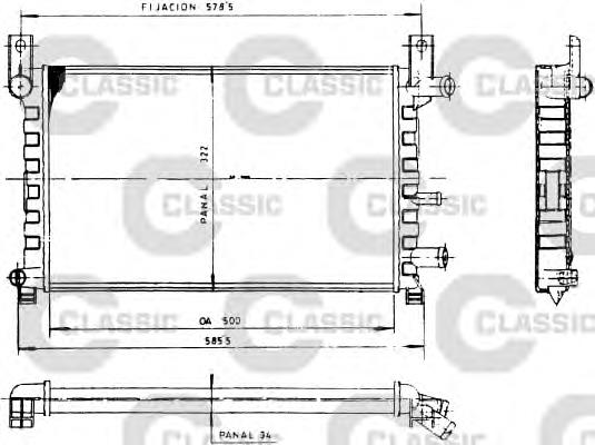 230483 VALEO radiador de esfriamento de motor