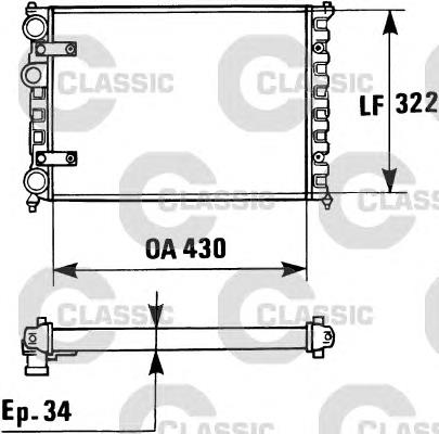 230946 VALEO radiador de esfriamento de motor