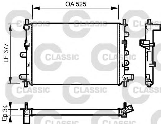 230856 VALEO radiador de esfriamento de motor