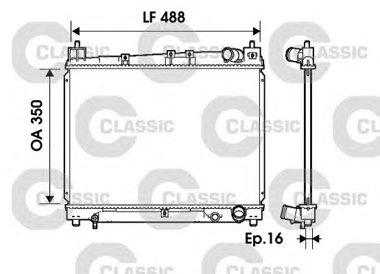 234840 VALEO radiador de esfriamento de motor