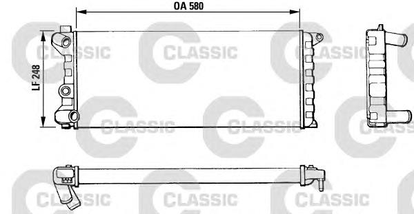 7585721 Fiat/Alfa/Lancia radiador de esfriamento de motor