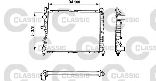 Radiador de esfriamento de motor 311071 VALEO