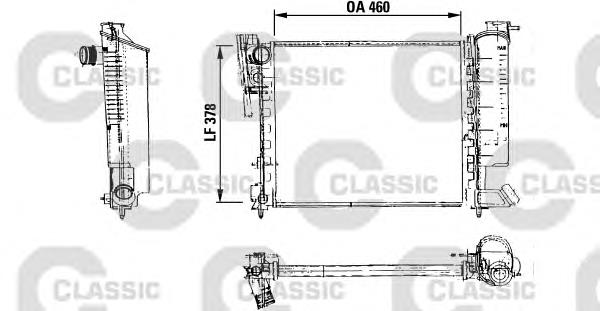 Radiador de esfriamento de motor 316715 VALEO