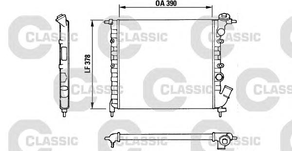 316655 VALEO radiador de esfriamento de motor