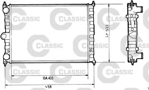 316703 VALEO radiador de esfriamento de motor