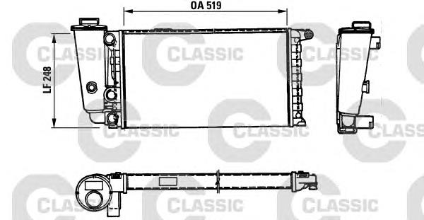 Radiador de esfriamento de motor 316707 VALEO