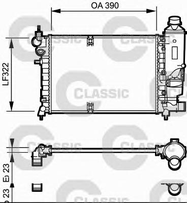 231528 VALEO radiador de esfriamento de motor