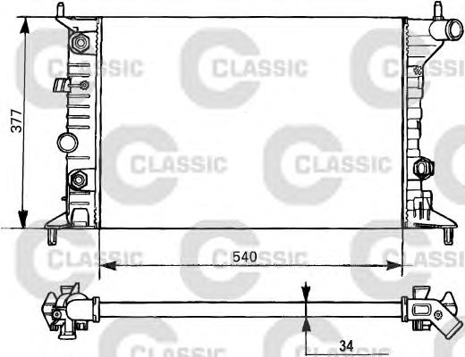 231393 VALEO radiador de esfriamento de motor