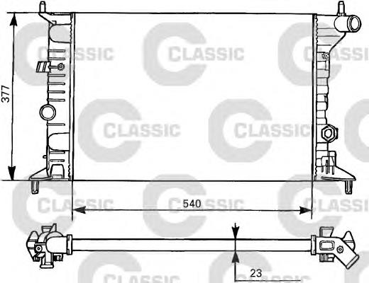 231525 VALEO radiador de esfriamento de motor