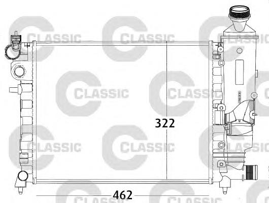 231498 VALEO radiador de esfriamento de motor