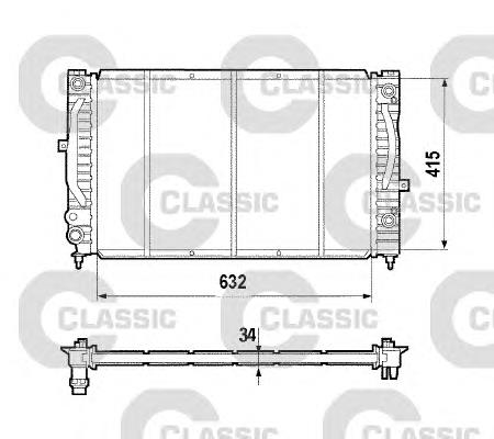 231755 VALEO radiador de esfriamento de motor