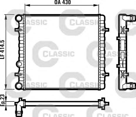 231607 VALEO radiador de esfriamento de motor