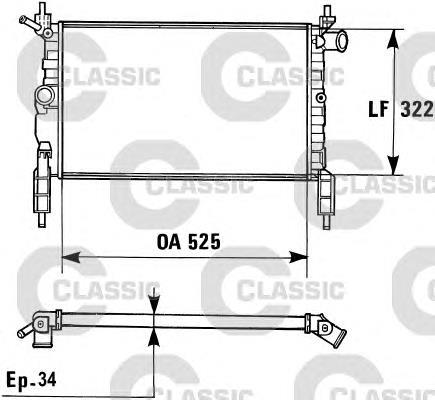 230975 VALEO radiador de esfriamento de motor