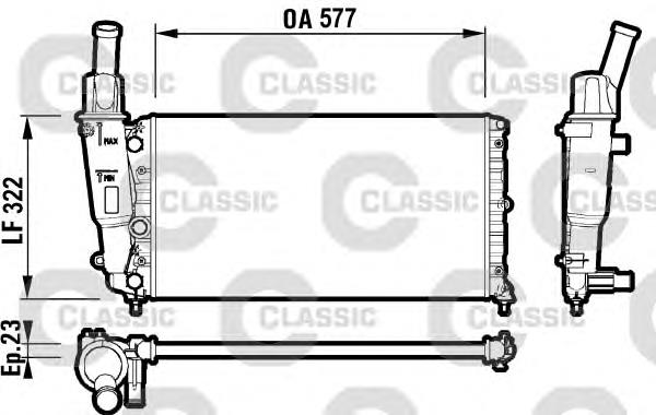 232705 VALEO radiador de esfriamento de motor