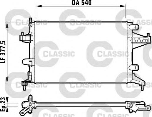 232825 VALEO radiador de esfriamento de motor