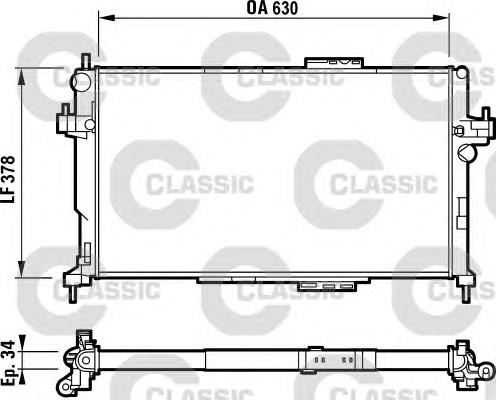 232824 VALEO radiador de esfriamento de motor