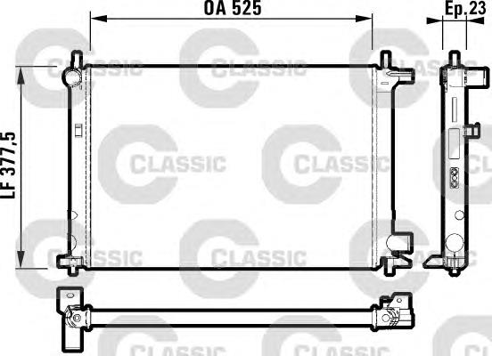 232003 VALEO radiador de esfriamento de motor