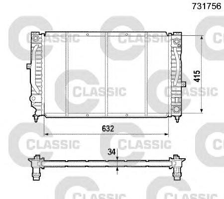 231756 VALEO radiador de esfriamento de motor