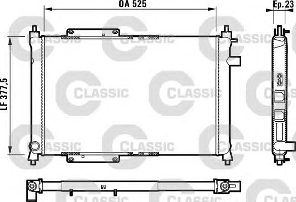 231818 VALEO radiador de esfriamento de motor