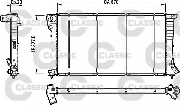 232517 VALEO radiador de esfriamento de motor