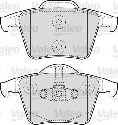 598829 VALEO sapatas do freio traseiras de disco