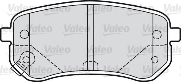 598706 VALEO sapatas do freio traseiras de disco