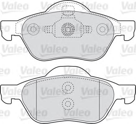 Передние тормозные колодки 598566 VALEO