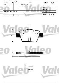 598633 VALEO sapatas do freio traseiras de disco