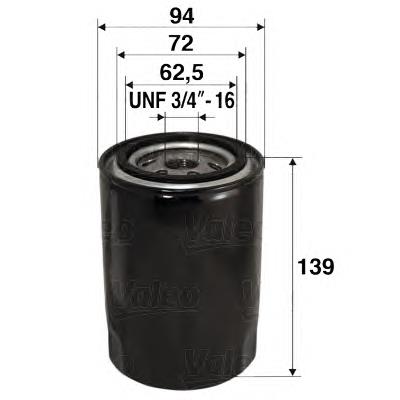 586015 VALEO filtro de óleo