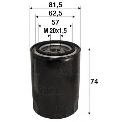 586017 VALEO filtro de óleo