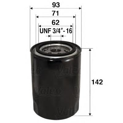 586024 VALEO filtro de óleo