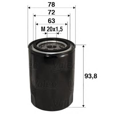 586080 VALEO filtro de óleo
