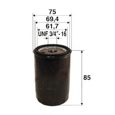 586068 VALEO filtro de óleo
