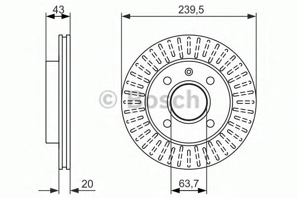 0986479874 Bosch disco do freio dianteiro