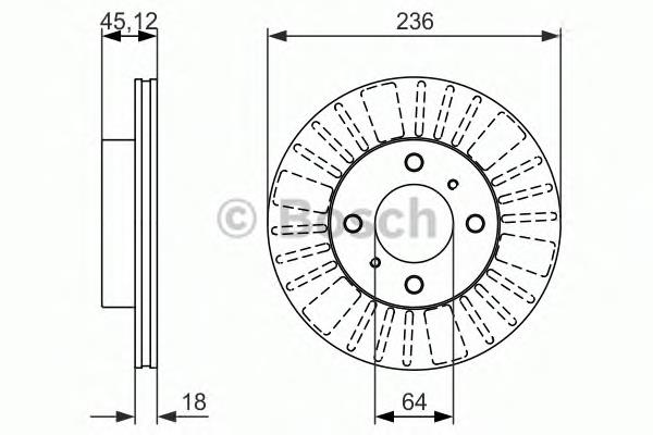 0986479883 Bosch disco do freio dianteiro