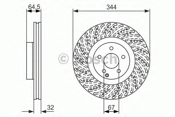 0 986 479 764 Bosch disco do freio dianteiro