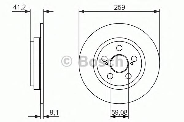 Задний дисковый тормоз Bosch 0986479766