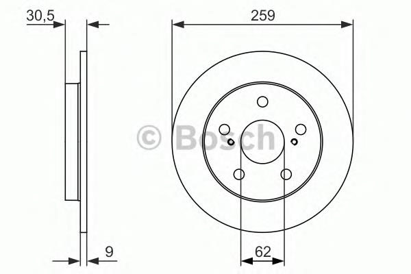 0 986 479 765 Bosch disco do freio traseiro