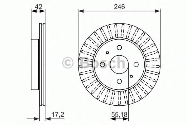 0986479769 Bosch disco do freio dianteiro