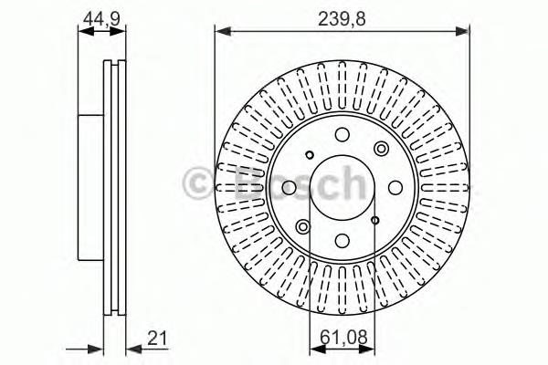 0986479832 Bosch disco do freio dianteiro